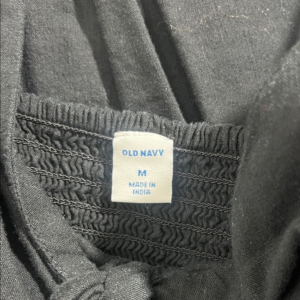 Old Navy Womens Black Spaghetti Strap Tank Top Casual Bow Cotton Blend Medium - Picture 6 of 7